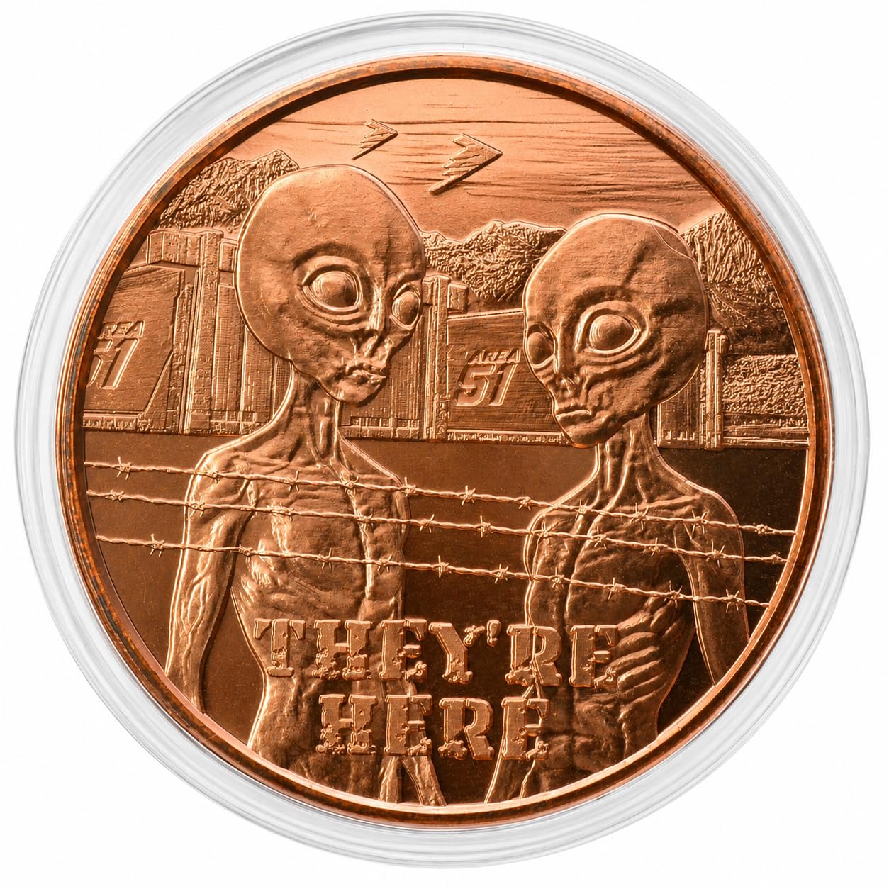 Amazon.com: Aliens They are Here Area 51 1 oz Pure .999 Copper